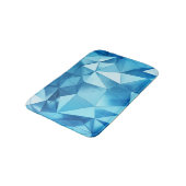 dreidimensionaler geometrischer, metallblauer Hint Badematte (Schrägansicht)