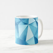 dreidimensionaler geometrischer, metallblauer Hint Kaffeetasse (VorderseiteRechts)