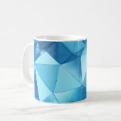 dreidimensionaler geometrischer, metallblauer Hint Kaffeetasse (Vorderseite Links)