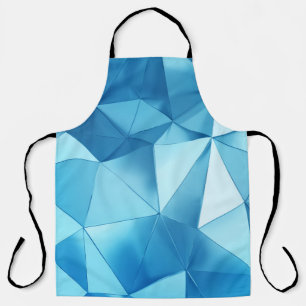 dreidimensionaler geometrischer, metallblauer Hint Schürze
