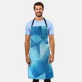 dreidimensionaler geometrischer, metallblauer Hint Schürze (Getragen)