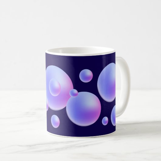 dreidimensionales Kugeldesign Kaffeetasse (VorderseiteRechts)