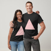 Dreieck - Abgeblendetes Rosa T-Shirt (Unisex)