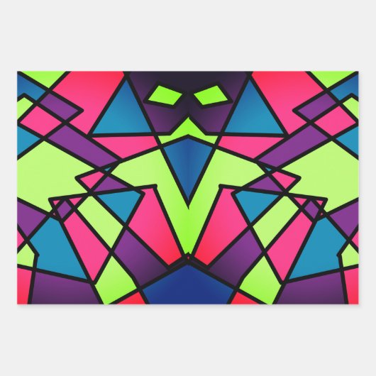 Dreieck-Abstrakt Geschenkpapier Set (Vorderseite 2)