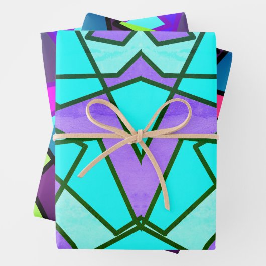 Dreieck-Abstrakt Geschenkpapier Set (Beispiel)