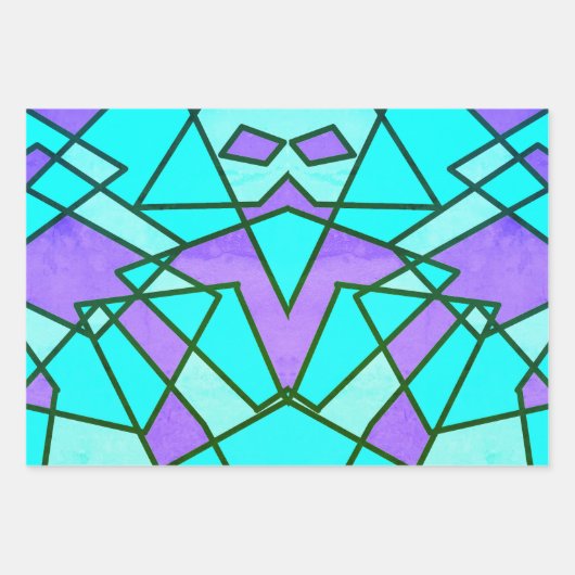 Dreieck-Abstrakt Geschenkpapier Set (Vorderseite)