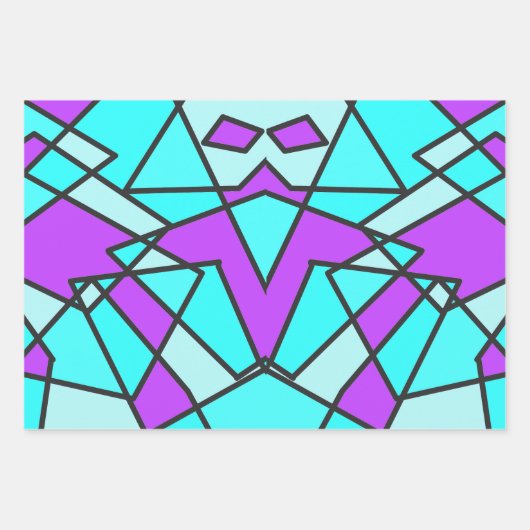 Dreieck-Abstrakt Geschenkpapier Set (Vorderseite 3)