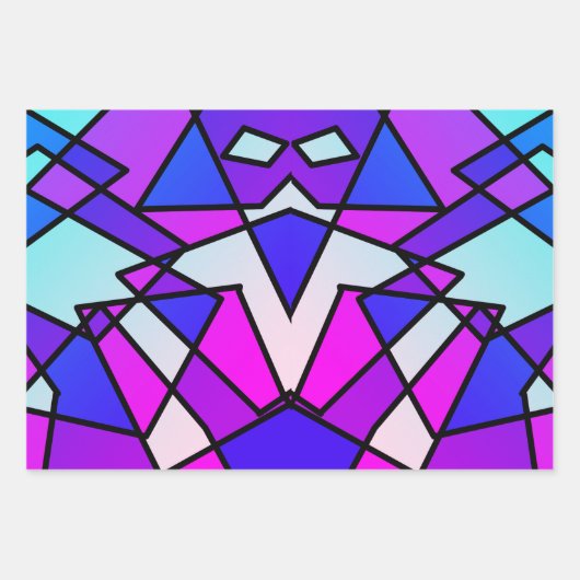 Dreieck-Abstrakt Geschenkpapier Set (Vorderseite 2)