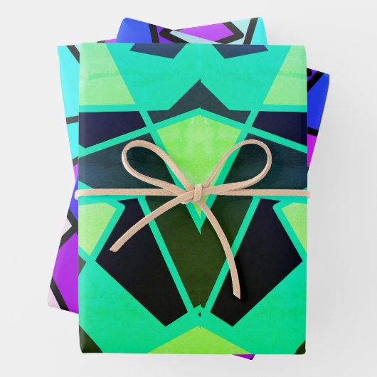 Dreieck-Abstrakt Geschenkpapier Set (Beispiel)