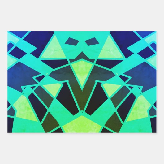 Dreieck-Abstrakt Geschenkpapier Set (Vorderseite)