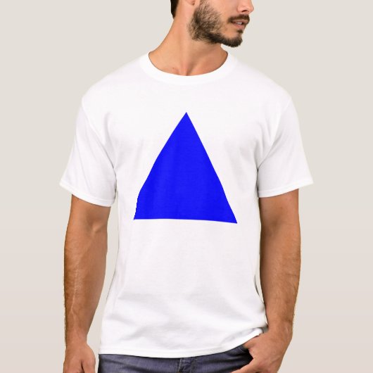Dreieck - Blau T-Shirt (Vorderseite)