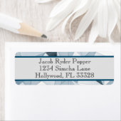 Dreieck-Blues-Rücksendeadressen-Aufkleber (Insitu)