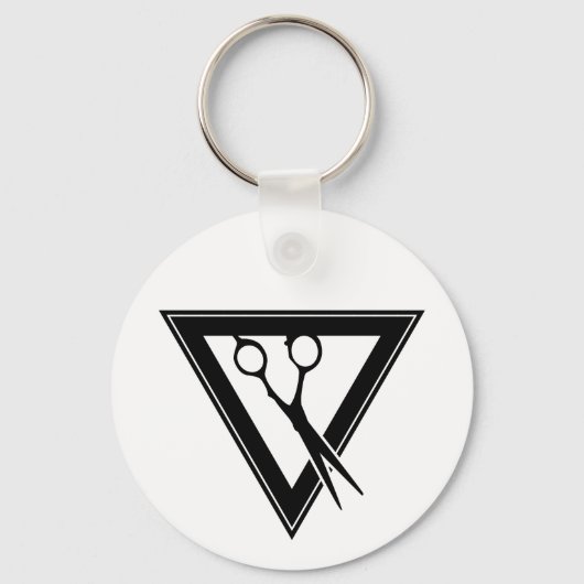 Dreieck der Haarschere Schlüsselanhänger (Vorderseite)