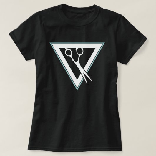 Dreieck der Haarschere T-Shirt (Design vorne)