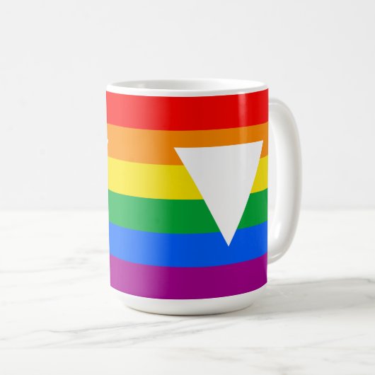 Dreieck-Design des Gay Pride Kaffeetasse (VorderseiteRechts)