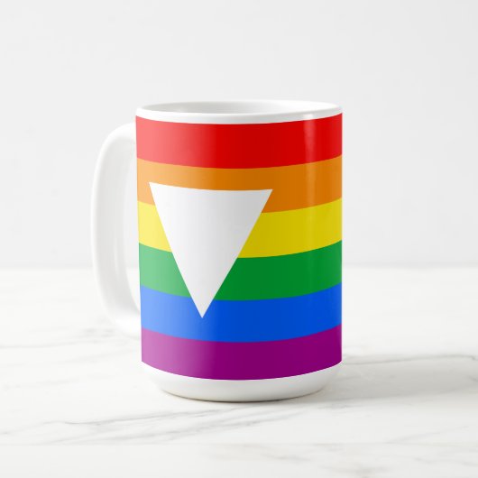 Dreieck-Design des Gay Pride Kaffeetasse (Vorderseite Links)