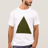 Dreieck - Dunkles Olive T-Shirt (Vorderseite)