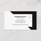 Dreieck Einfach Minimalistisch modern Schwarz-weiß Visitenkarte (Rückseite)