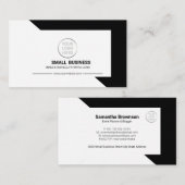 Dreieck Einfach Minimalistisch modern Schwarz-weiß Visitenkarte (Vorne/Hinten)