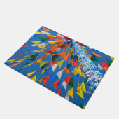Dreieck-Flag-Dekoration Fußmatte (Schrägansicht)