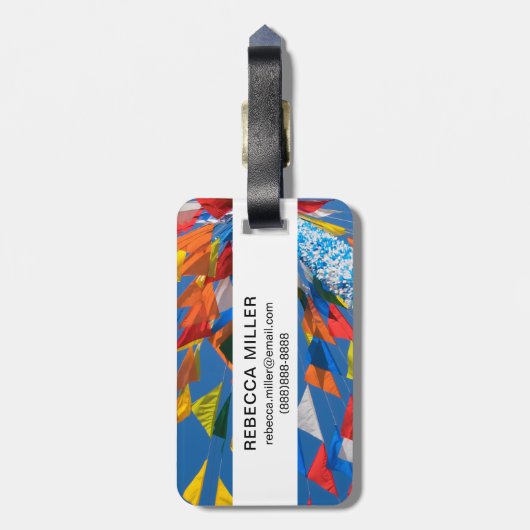 Dreieck-Flag-Dekoration Gepäckanhänger (Rückseite vertikal)