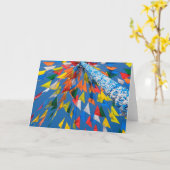 Dreieck-Flag-Dekoration Karte (Gelbe Blume)