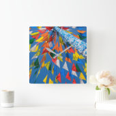 Dreieck-Flag-Dekoration Quadratische Wanduhr (Zuhause)