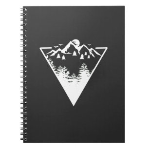Dreieck frame artwork with wilderness landscape notizblock