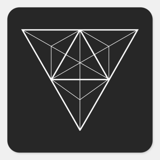 Dreieck-Geometrie Quadratischer Aufkleber (Vorderseite)
