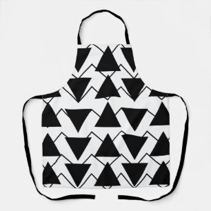 Dreieck geometrisch Schwarz und Weiß Schürze
