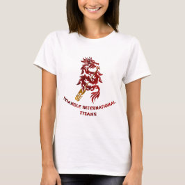 Dreieck-internationale Titanen (roter Text) T-Shirt