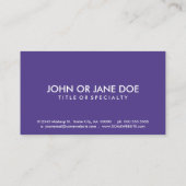 Dreieck-Kalifornien Visitenkarte (Rückseite)