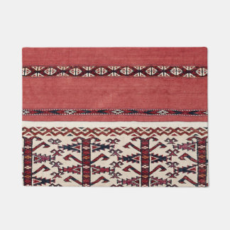 Dreieck Kilim III Roter Schwarz-weißer Streifen Fußmatte