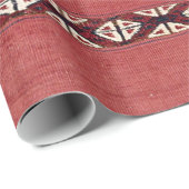 Dreieck Kilim IV Roter Schwarz-weißer Streifen Geschenkpapier (Rolleneckpunkt)