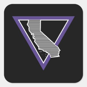 Dreieck Mcm-Kalifornien Quadratischer Aufkleber