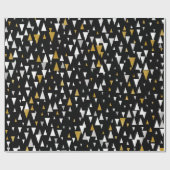 Dreieck-moderne Kunst - schwarzes Gold Geschenkpapier (Flach)