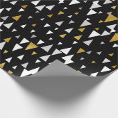 Dreieck-moderne Kunst - schwarzes Gold Geschenkpapier (Ecke)