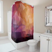 Dreieck-Mosaik-Hintergrund mit Transparenzen in Duschvorhang (Beispiel)