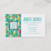 Dreieck-Muster des Foto-Abschluss-| Telefonnummerkarte (Rückseite)