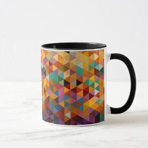 Dreieck-Muster im Vintage-Stil als Hintergrund. Tasse