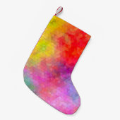 Dreieck-Muster mit Farbmischhintergrund. abs Kleiner Weihnachtsstrumpf (Vorderansicht (hängend))