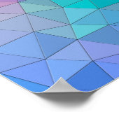 Dreieck-Muster mit Farbmischhintergrund. abs Poster (Ecke)