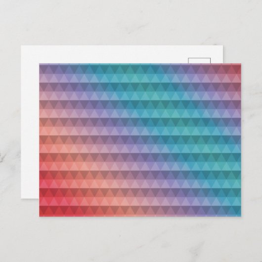 Dreieck-Muster Postkarte (Vorne/Hinten)