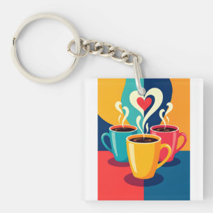 Dreieck of Warmth - Colorful Coffee Mugs with Hea Schlüsselanhänger
