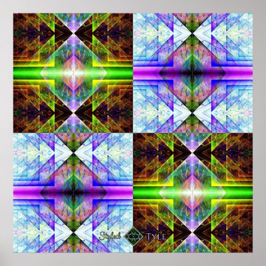Dreieck-Prisma-Gitter Poster (Vorne)