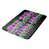 Dreieck-Reihen Rosa grüne Dodle44c Badematte (Schrägansicht)