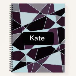 Dreieck schwarz grau weiß kastanienbraun Abstrakt Notizblock