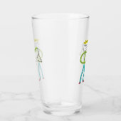 Dreieck spielender Stickman Glas (Rechts)