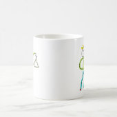 Dreieck spielender Stickman Kaffeetasse (Mittel)