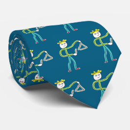 Dreieck spielender Stickman Krawatte
